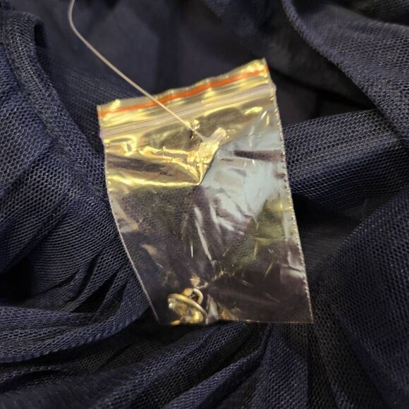 Geode Blue Floral Embroiderd Mesh Sleeveless Fit and Flare Dress 2X (4922CL) - Picture 5 of 7